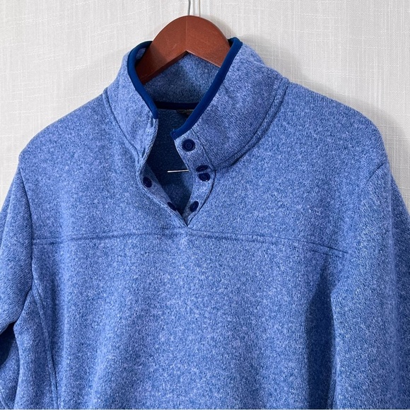 Eddie Bauer Radiator Fleece 2.0 Snap Mock Neck Pullover Jacket Blue Size L - Picture 4 of 12